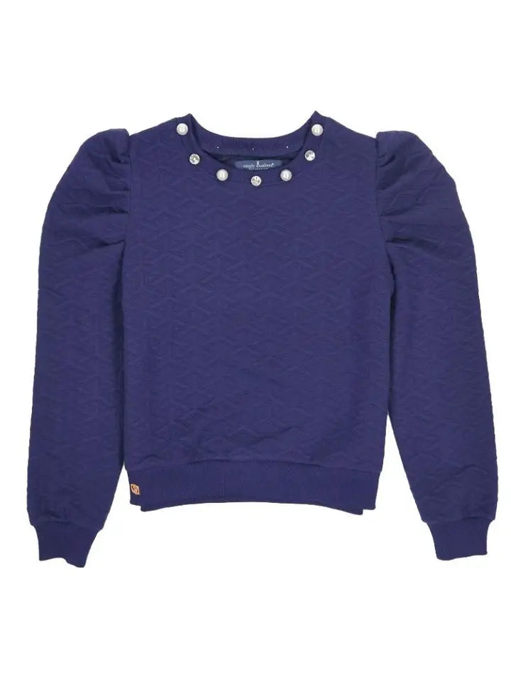 Simply Southern Embellished Knit Top - Navy simply southern