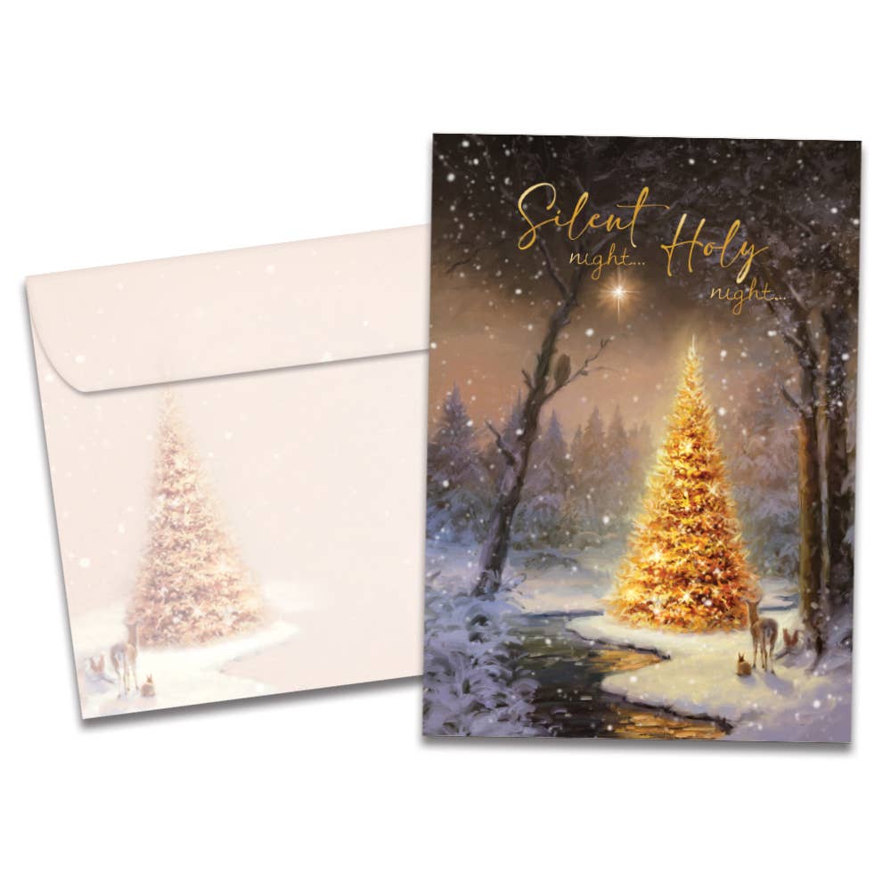 Calm and Bright Christmas Card 4 Pack Tree-Free Greetings