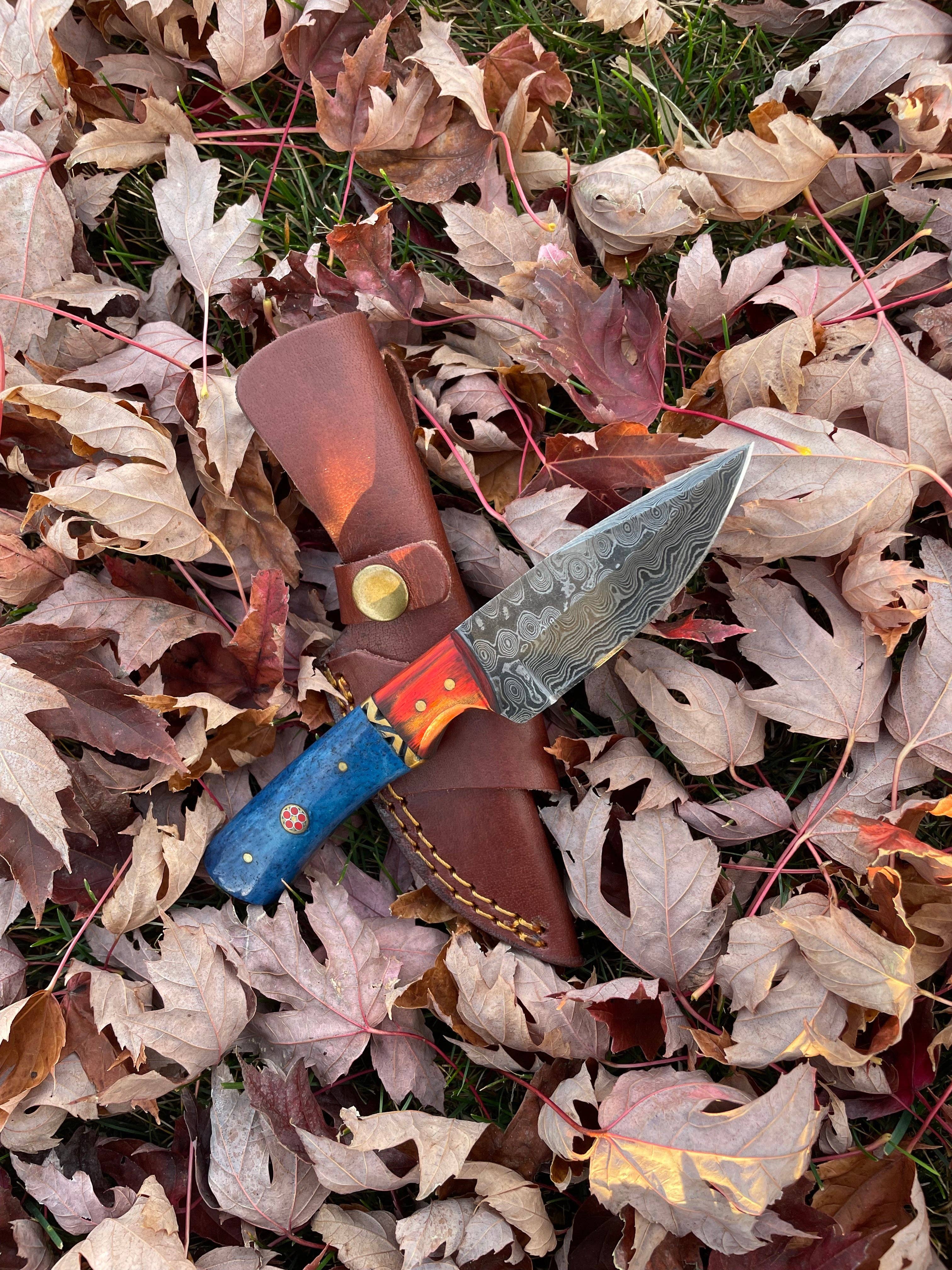 Aurora Blade TK-212 Damascus steel hunting knife by Titan International Knives Titan International