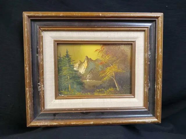 Vintage Original Oil Painting, Framed, Signed Wildwood Auction