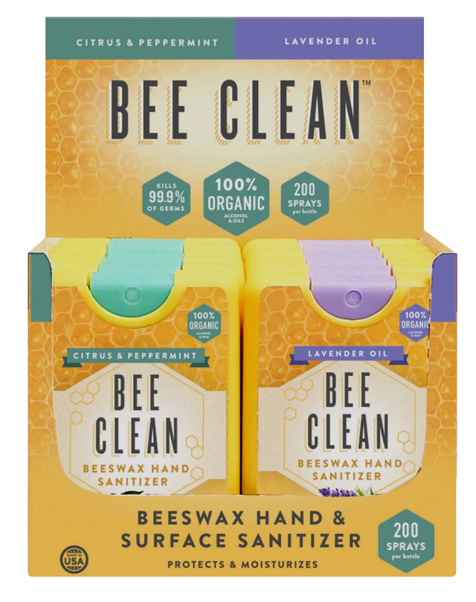 Bee Clean Organic Beeswax Hand Sanitizer - 12 pack: 12 Lavender Bee Clean