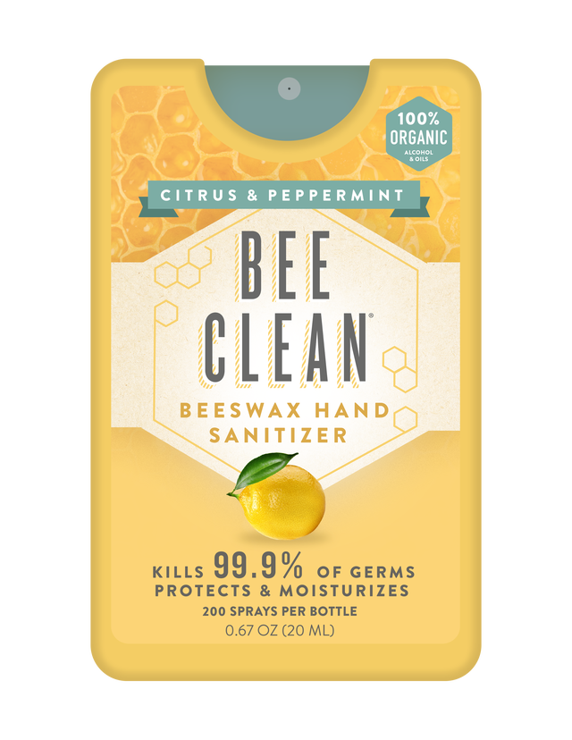 Bee Clean Organic Beeswax Hand Sanitizer - 12 pack: 12 Citrus Peppermint Bee Clean