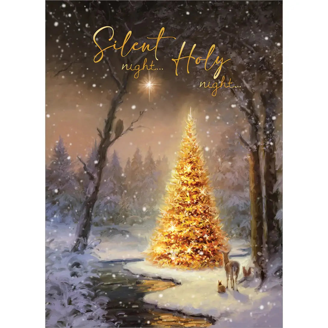 Calm and Bright Christmas Card 4 Pack Tree-Free Greetings