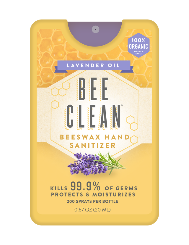 Bee Clean Organic Beeswax Hand Sanitizer - 12 pack: 12 Lavender Bee Clean