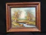 Vintage Phillip Cantrell Oil Painting, Fall Scene, Signed Mountain River Wildwood Auction