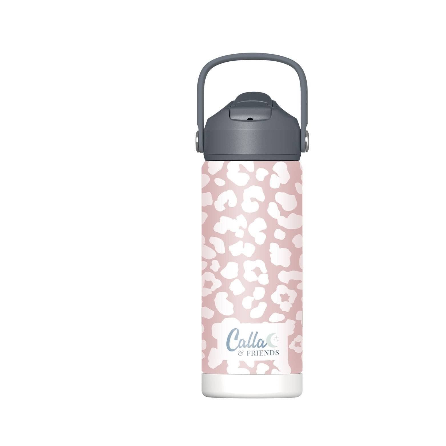 The Kyler Tumbler - Leopard: Petal Pink Calla & Friends