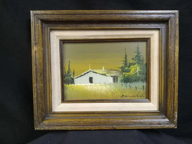 Vintage Original Oil Painting, Framed, Signed Wildwood Auction