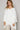 Oversize V-neck quarter sleeve frayed edge knit top SALE: OFF WHITE / S Pol Clothing