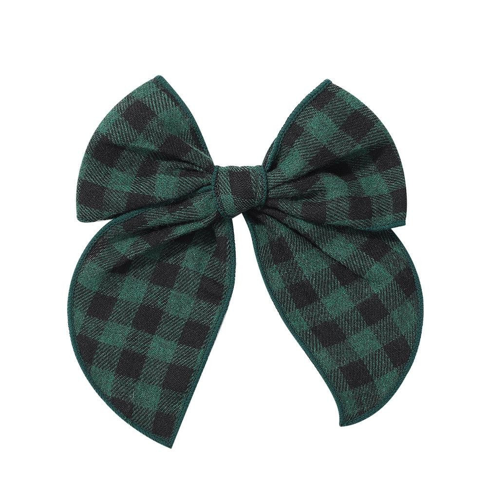 Plaid Clip-in Hair Bow Judson