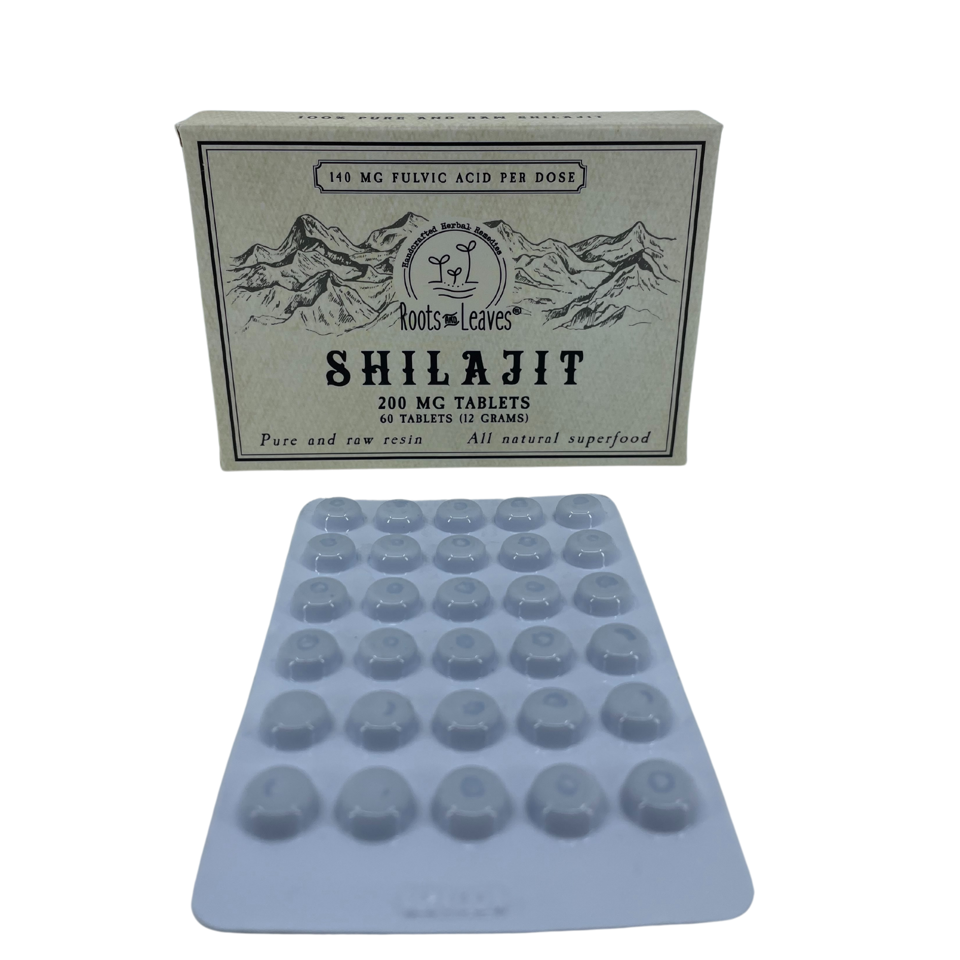 Pure Shilajit Tablets 60ct. - 60 doses Roots And Leaves