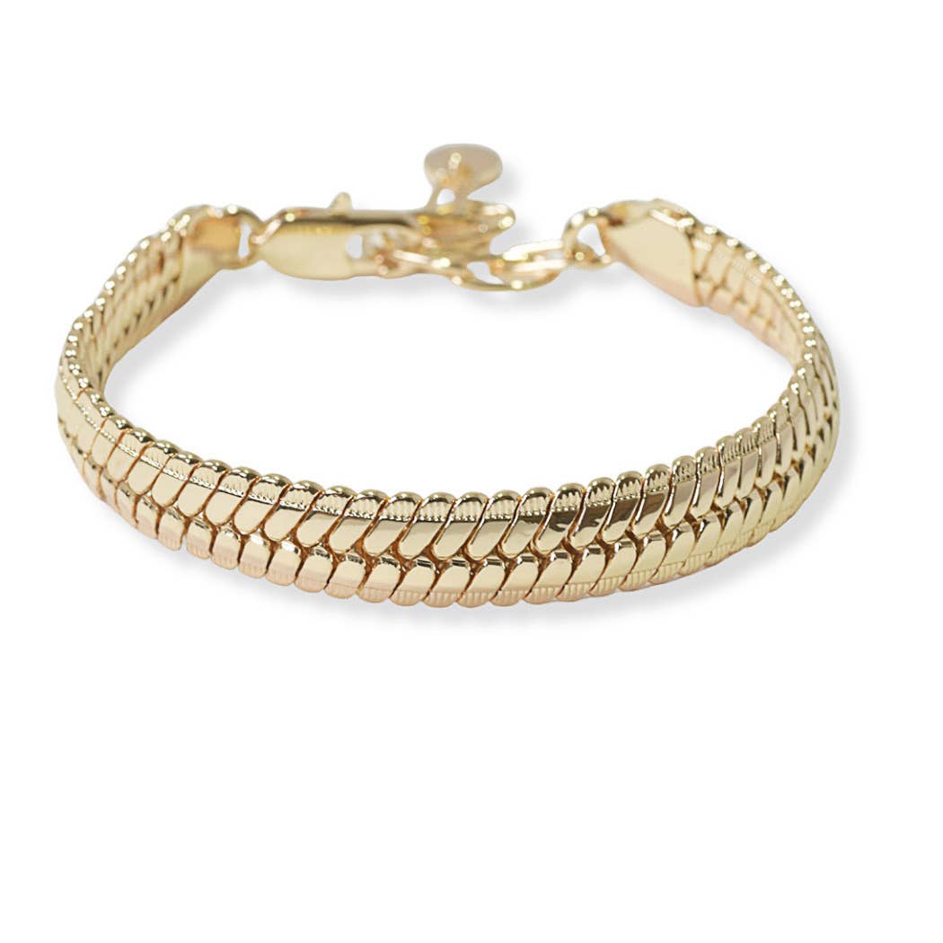 Snake Chain Metal Bracelet: Gold / ONE SIZE SOPHIA WHOLESALE