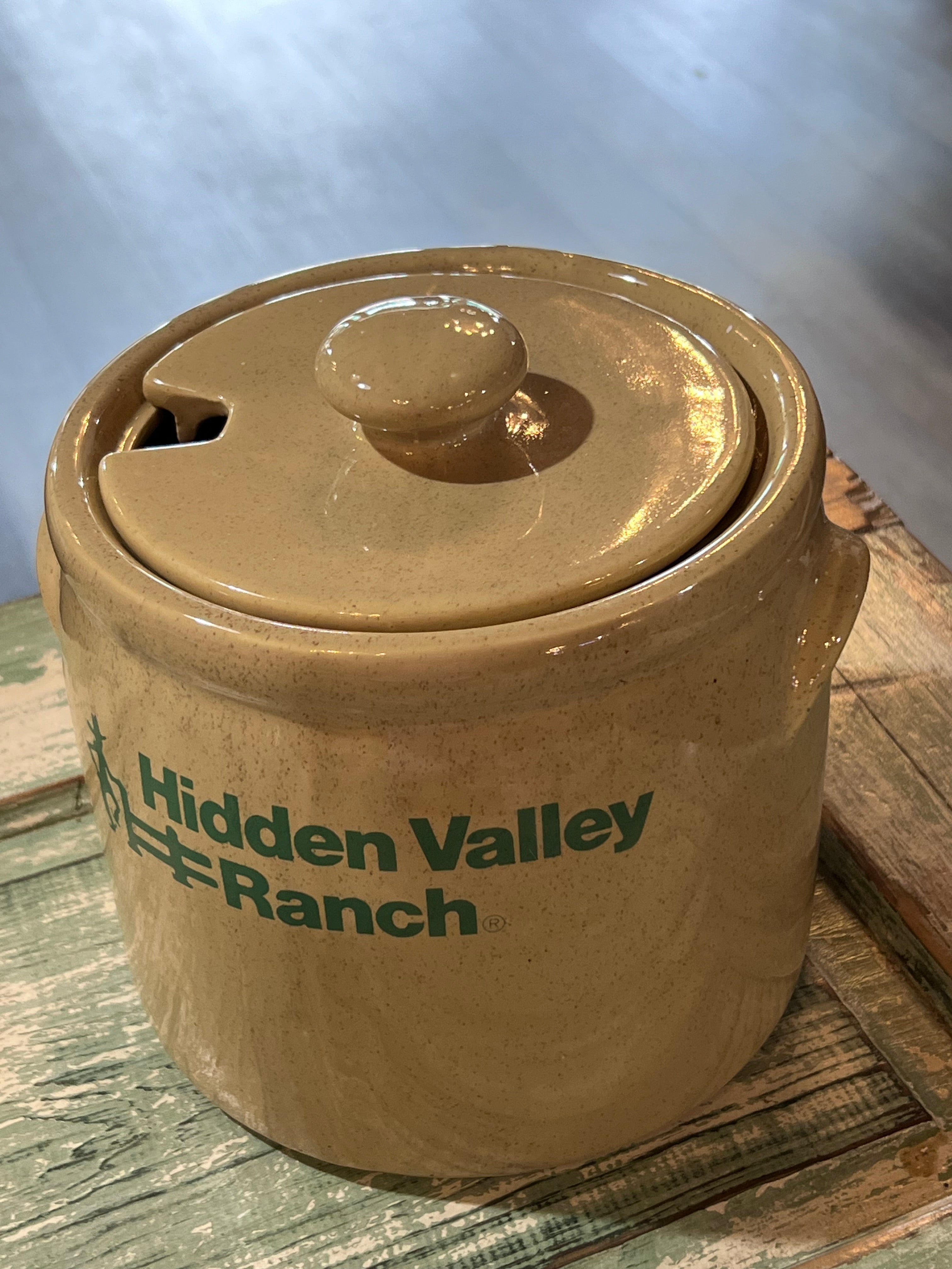 Vintage McCoy Hidden Valley Ranch Crock with Lid The Mustard Seed Collection, The Seed