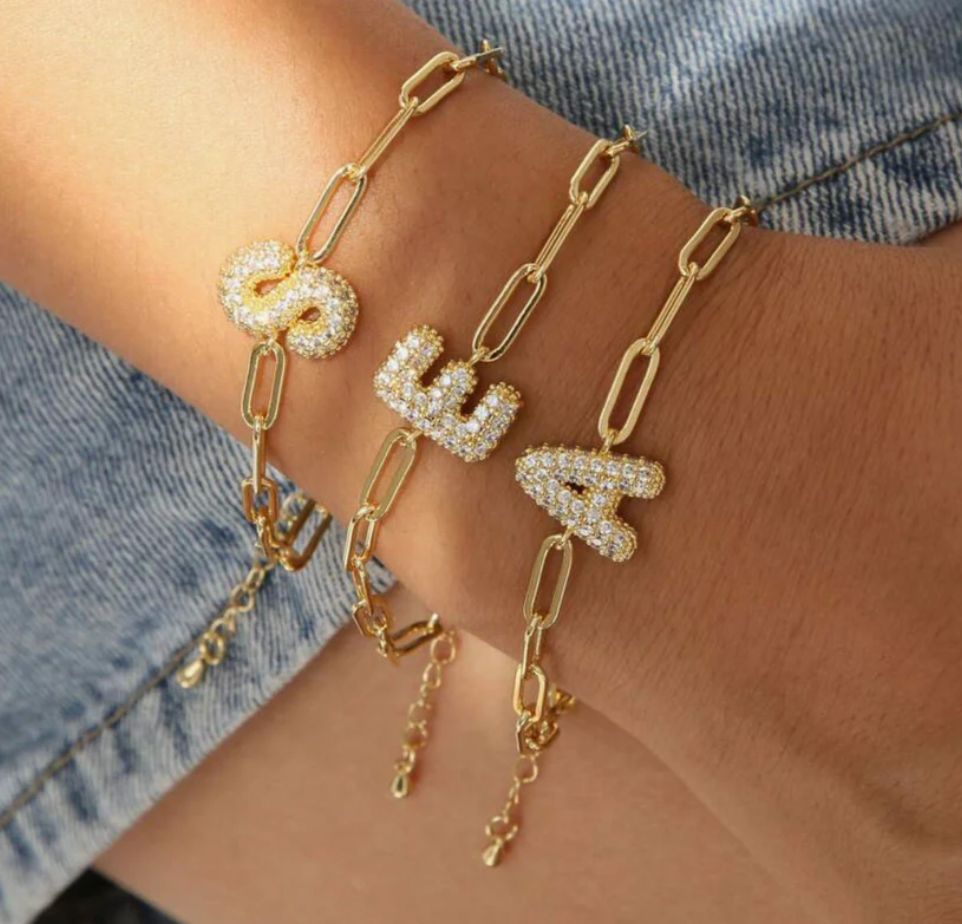 ✨Trendy Bubble Initial Bracelets✨: Q Kate Tuesday Jewelry