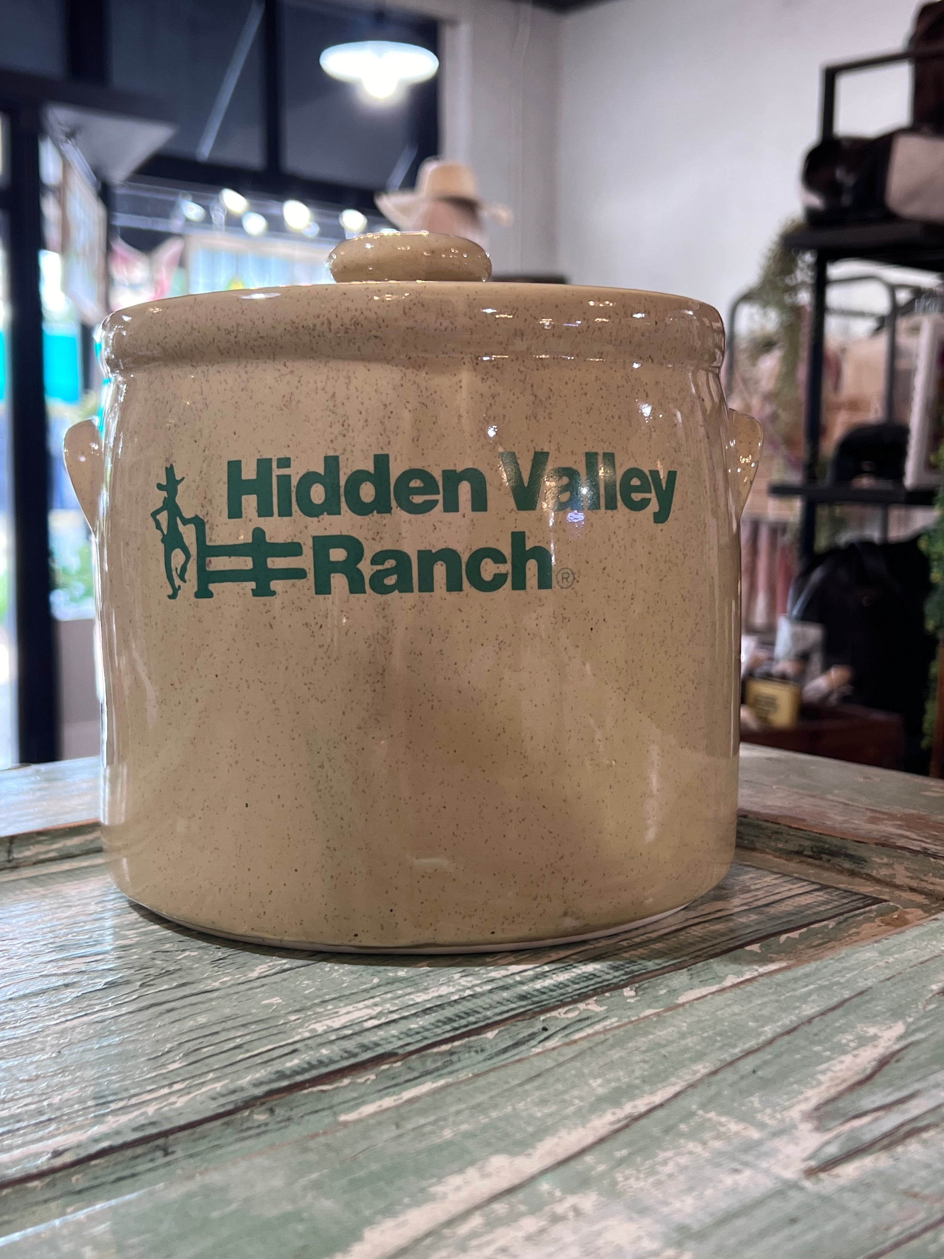 Vintage McCoy Hidden Valley Ranch Crock with Lid The Mustard Seed Collection, The Seed