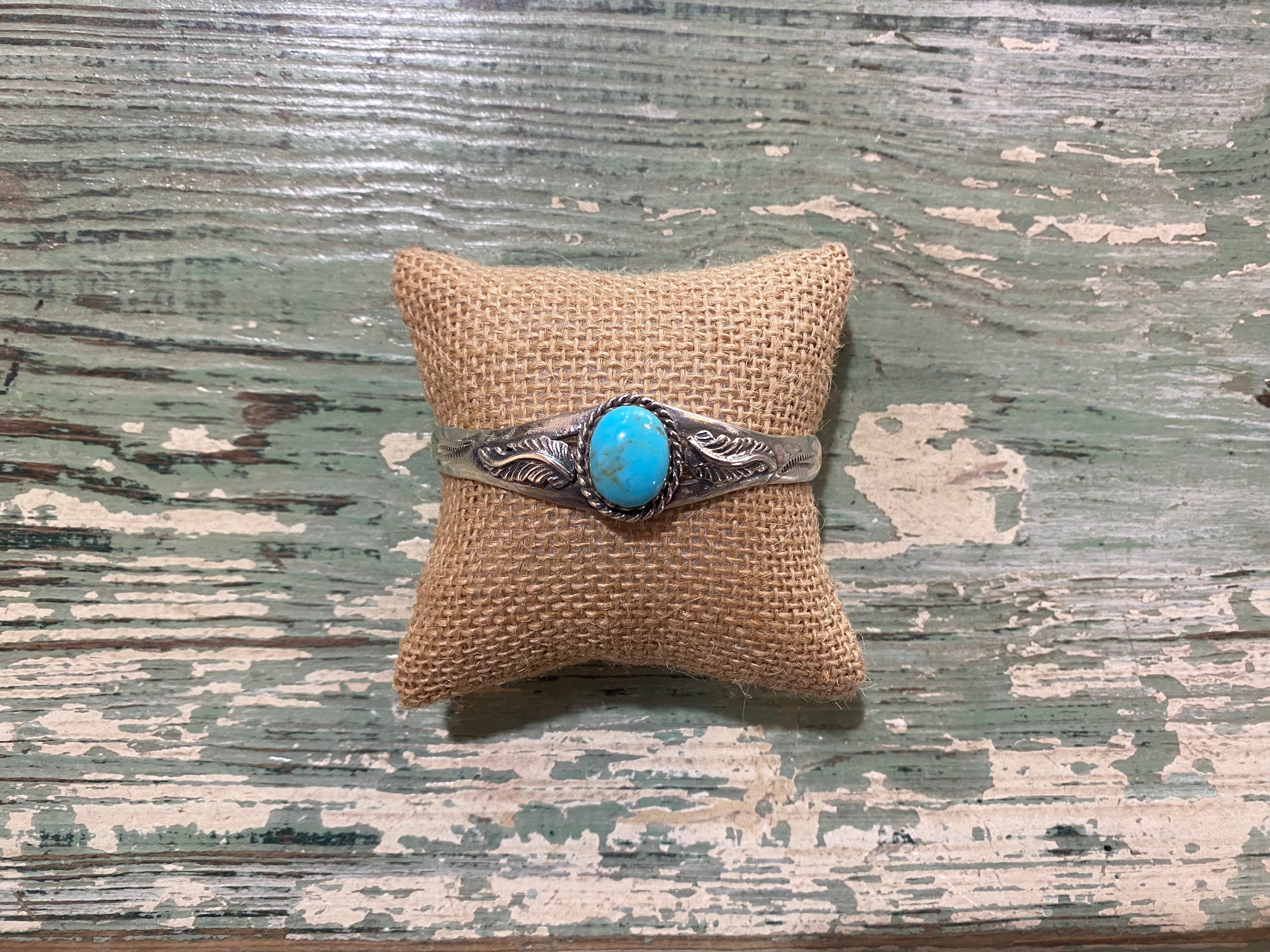 Vintage Sterling Turquoise Cuff Native Handmade The Mustard Seed Collection, The Seed