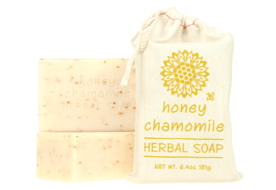 Herbal Cloth Sack Soap Honey Chamomile 6.4oz Bar greenwhich bay trading co