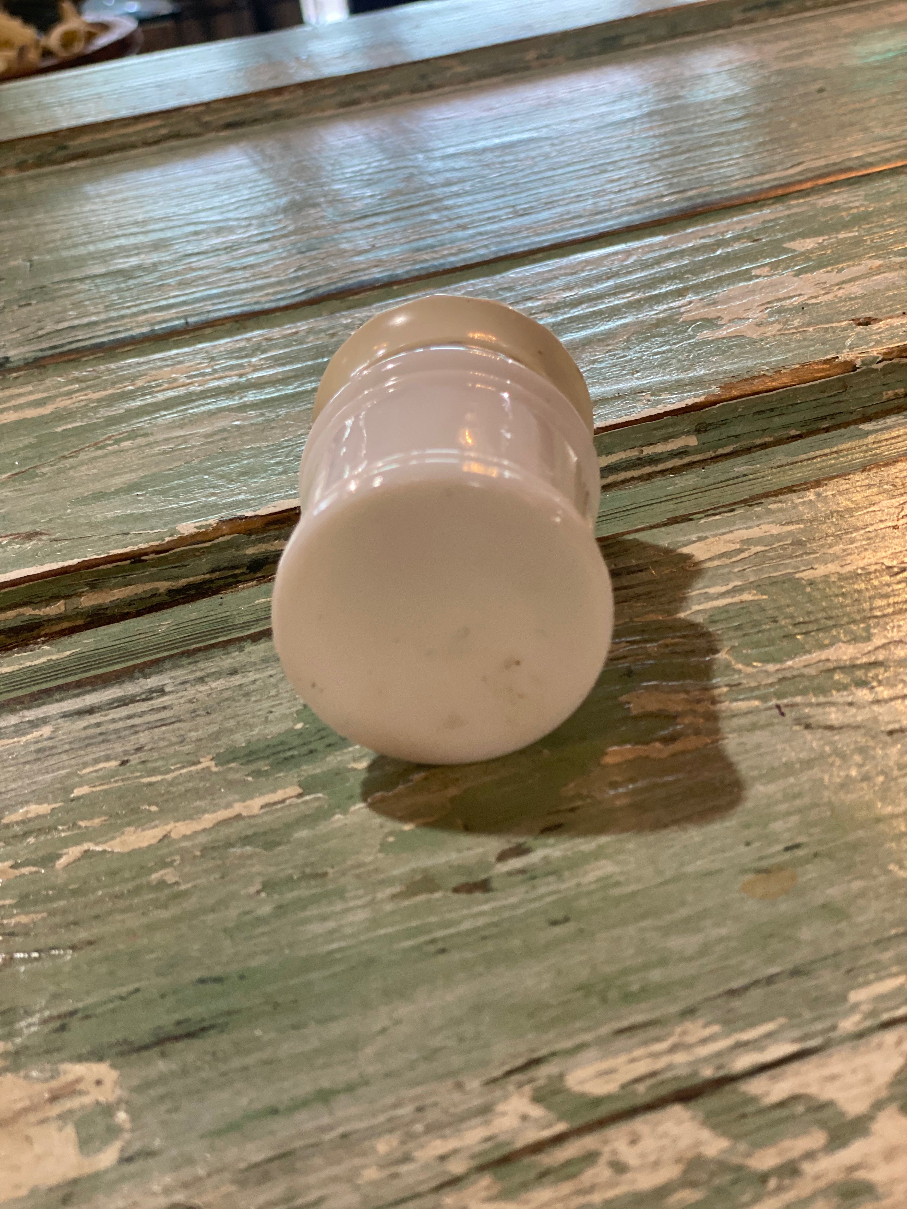 Antique Milk Glass Pharmacy Bottle The Mustard Seed Collection, The Seed