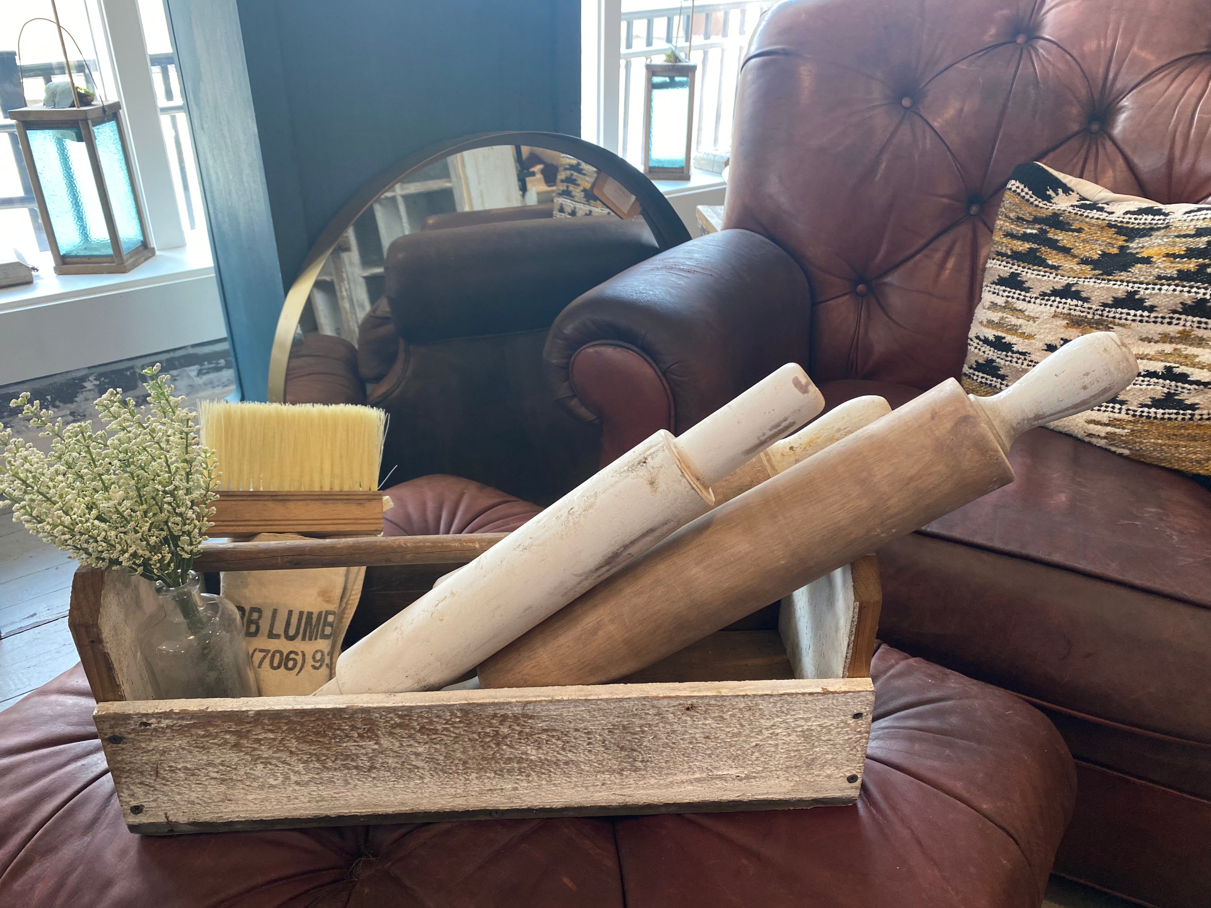 Wooden Distressed Rolling Pin Rhyne & Sons