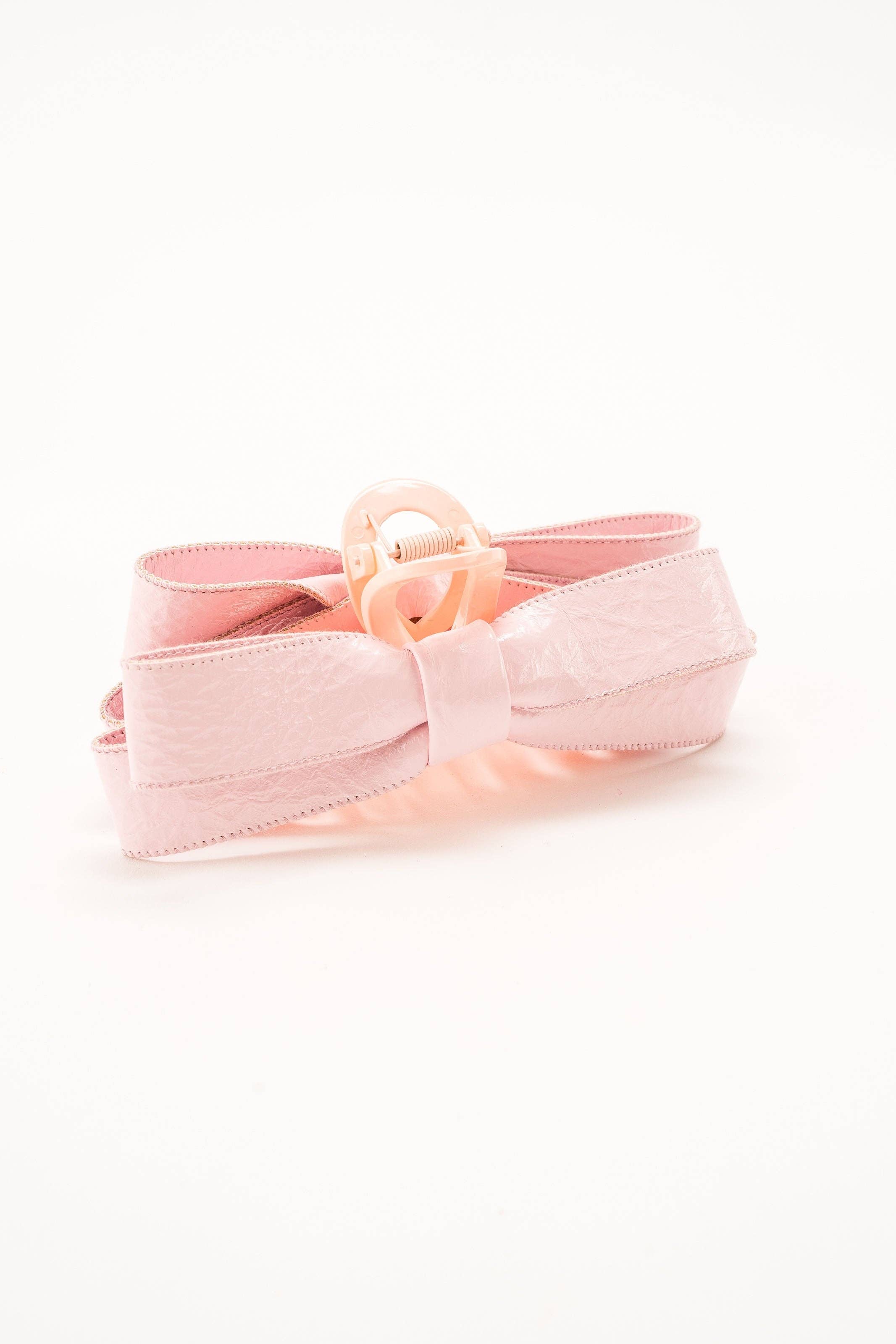 Paige Bow Hair Claw: Blush Violet & Brooks