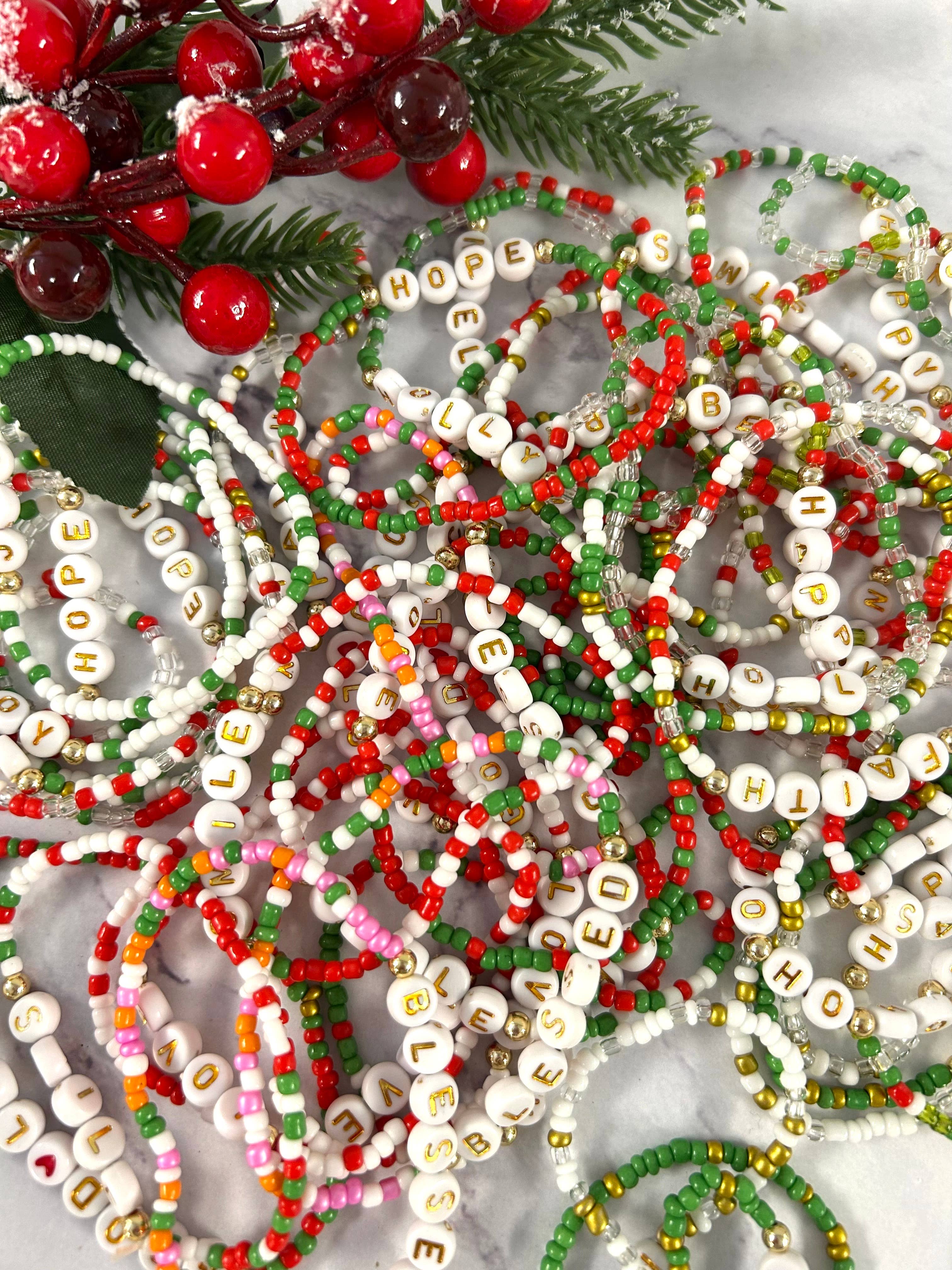 Mix Christmas Holiday Stretchy Bracelets: 20 Bracelets Kate Tuesday Jewelry