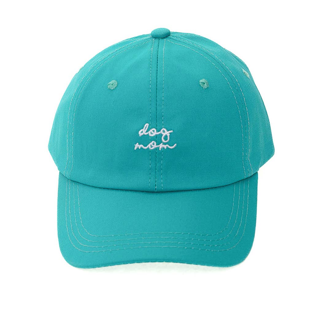 Dog mom script baseball cap: Black / ONE SIZE SOPHIA WHOLESALE