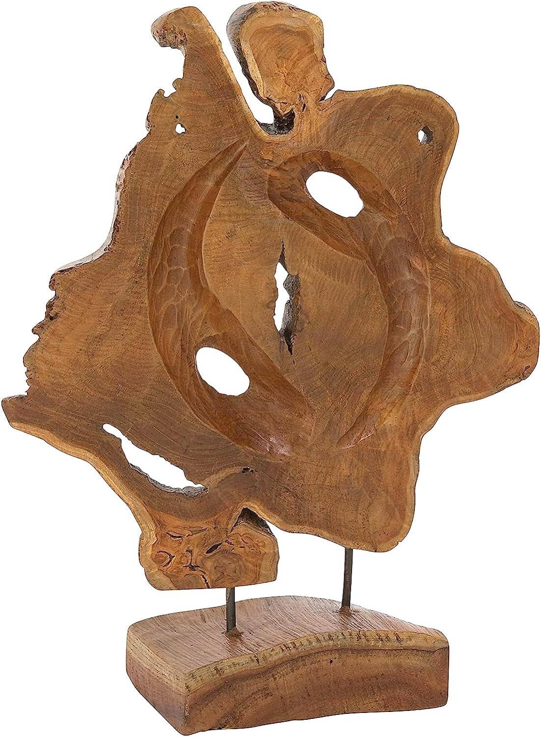 Teak Wood Decorative Abstract Modern Sculpture Large Size OMA - Eclectic Home