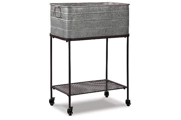 NEW! Galvanized Beverage Tub on Casters Ashley