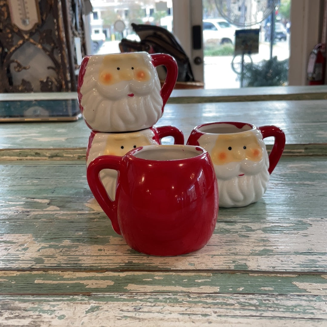 Vintage Santa Mini Mugs The Mustard Seed Collection