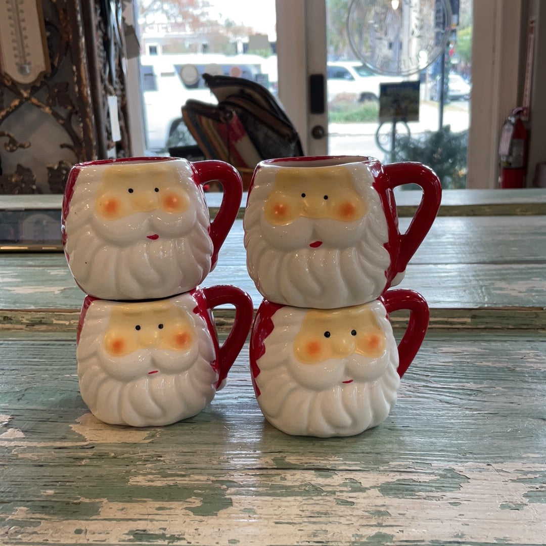 Vintage Santa Mini Mugs The Mustard Seed Collection